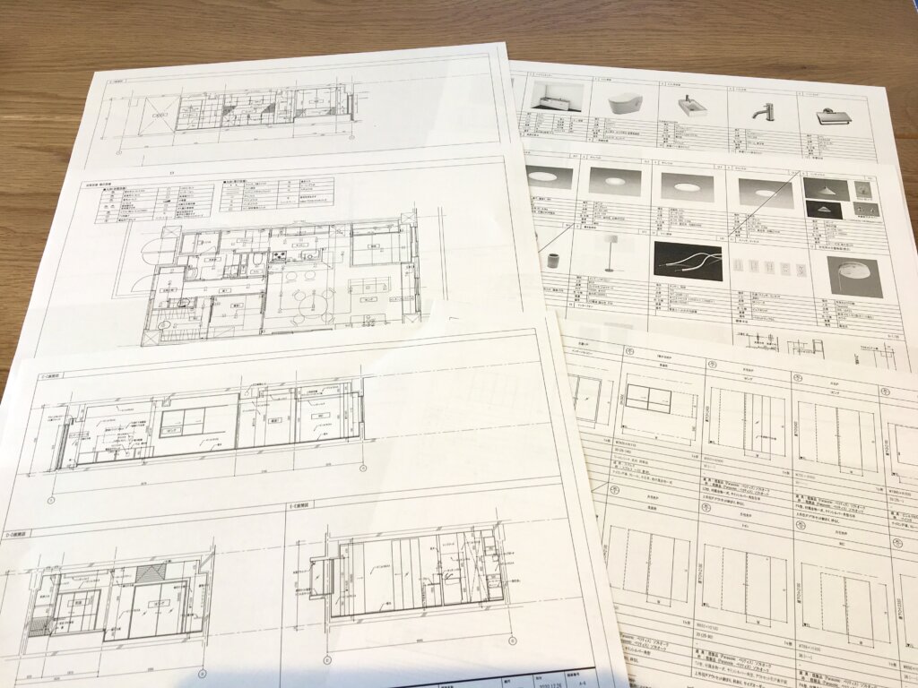 一級建築士により描かれた設計図面